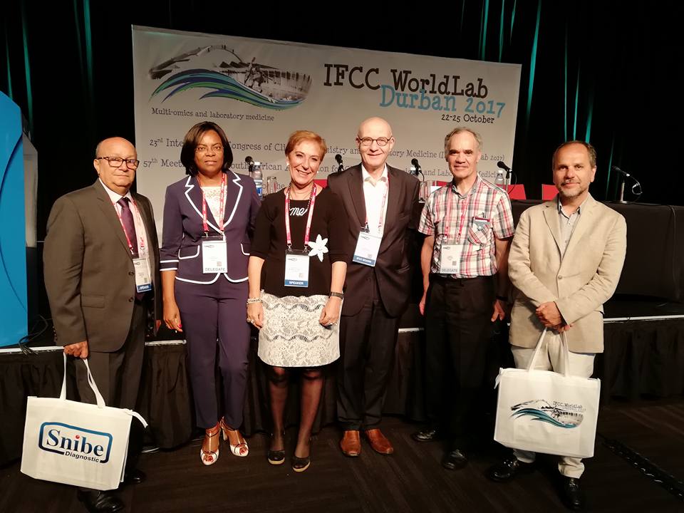 infobioquimica's tweet photo. #IFCCWorldLab2017 ¡COLABIOCLI presente en #Durban! La Dra. Blanes González, de Paraguay: Chair del Simposio Dengue, Chikungunya & Zika https://t.co/puQ5vSwAl6
