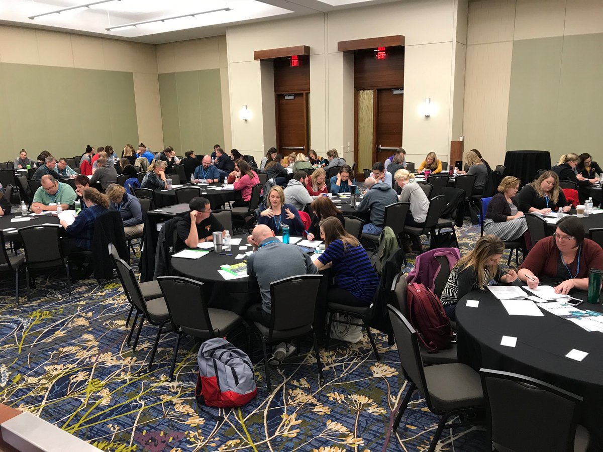 tkanold's tweet photo. Wow!! K-12 math teachers working in high cognitive demand math talks this morning!! #atplc #heartprint #DesMoines https://t.co/CBpUyg1Avr