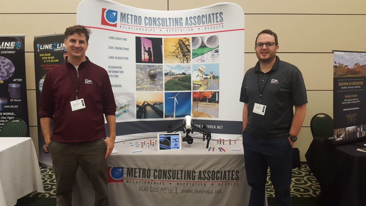 These are the guys you want to talk to about #drones (and all of MCA's services): Richard and James. <a href="/EasternMichU/">Eastern Michigan</a> #DroneMI
