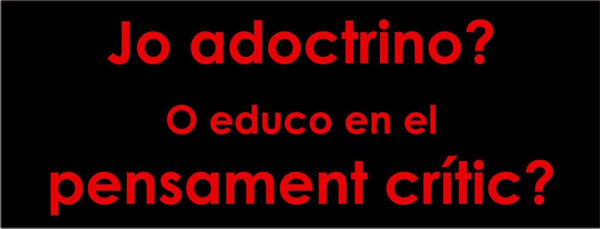 RosaSensat's tweet photo. Et convidem al debat: ADOCTRINAMENT O PENSAMENT CRÍTIC? Educar entre les contradiccions i tensions del moment actual https://t.co/MvyBlUUCaY https://t.co/sRRJm39qGa