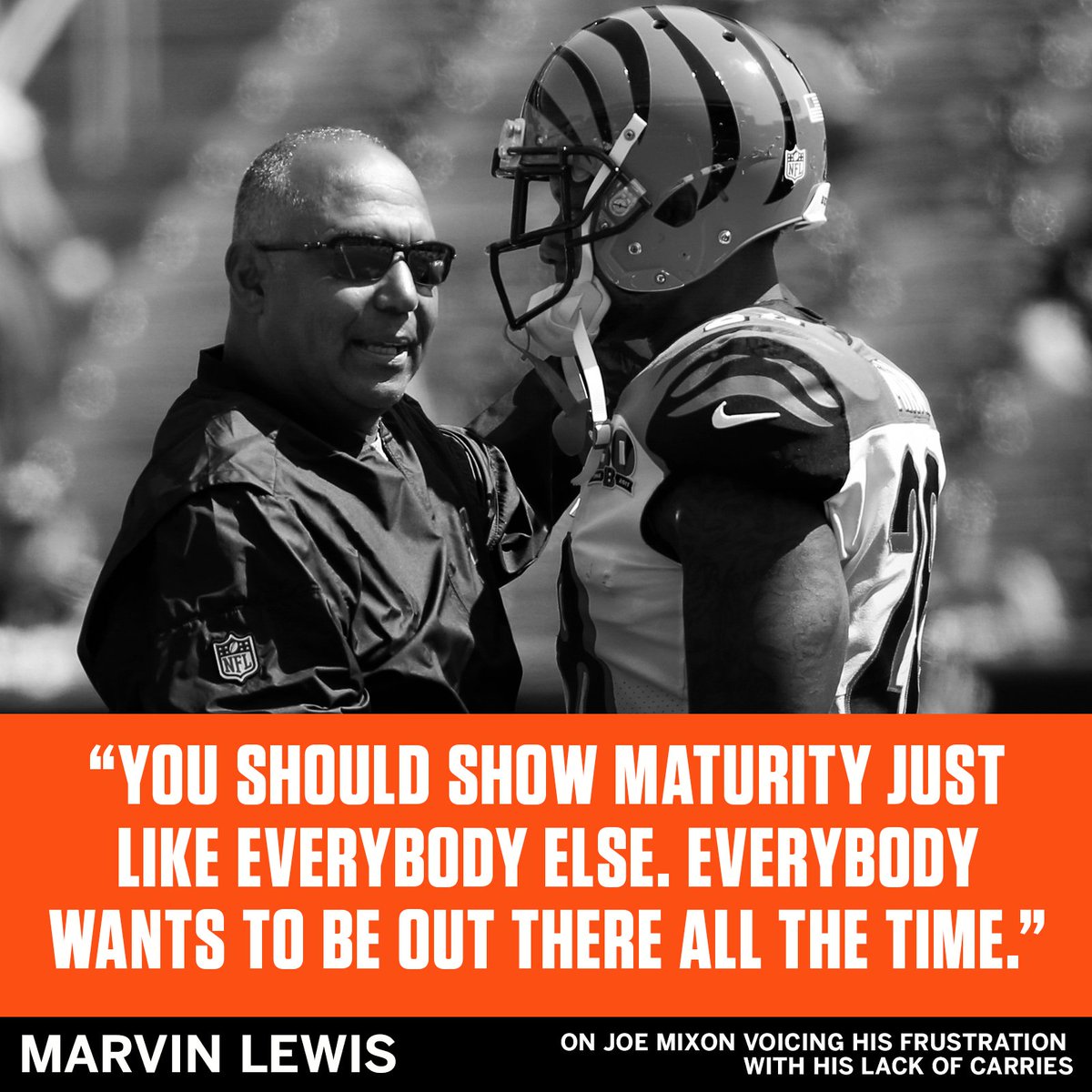 ESPNNFL's tweet photo. Marvin Lewis says his rookie running back needs to grow up.
More: https://t.co/QMUZE9BevI https://t.co/WTvojgWuau