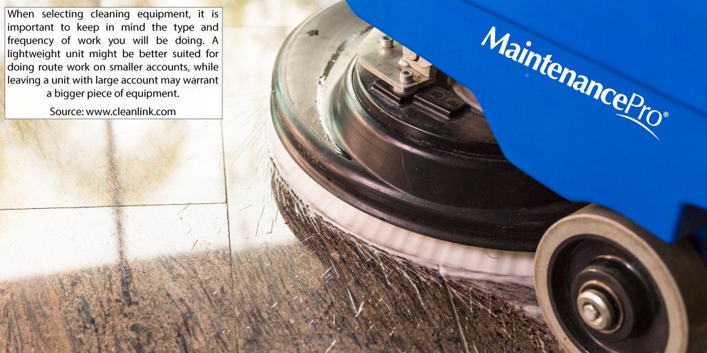 MaintenancePro_'s tweet image. #TuesdayTip: Invest in #cleaning equipment based on your productivity needs. bit.ly/2lchtcy