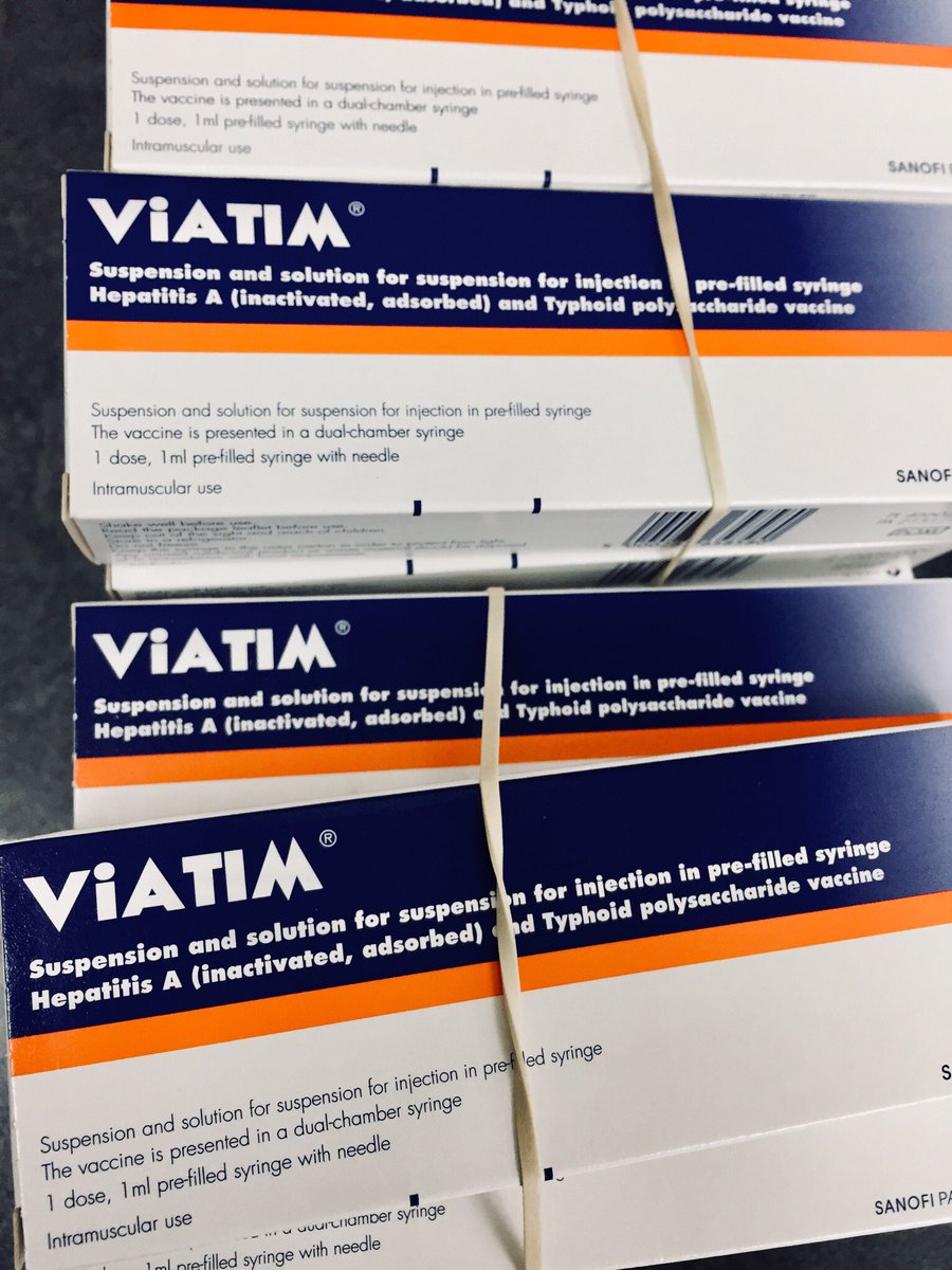 harrisonhealthc's tweet image. #Viatim (Hepatitis A and Typhoid) vaccines are finally back in stock! We are also able to get #HepB vaccines as well! #travelclinic #hepA