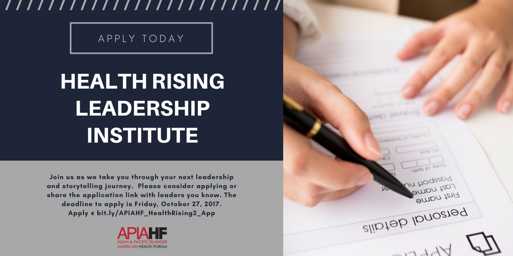 APIAHF's tweet photo. Take your leadership + storytelling skills to the next! Join the next class of #HealthRising! Apply: https://t.co/BYgfSi6o4B https://t.co/ot9gHXcyEl