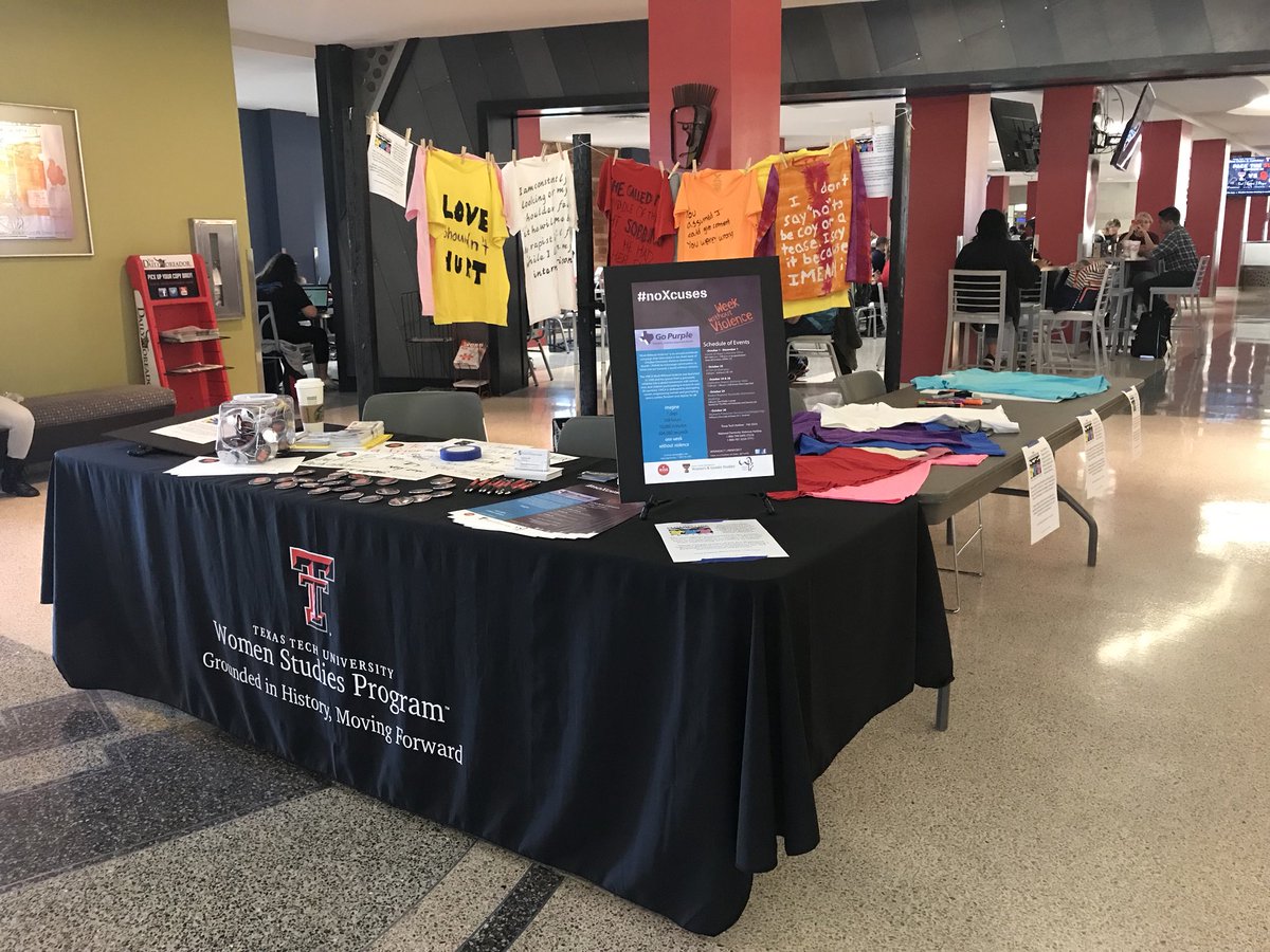 TTUWGS's tweet photo. Stop by our table today inside the SUB, 11:30-1, #WWV2017 #WWV17 #TTUItsOnUs #TheClotheslineProject https://t.co/peWjJshGy5