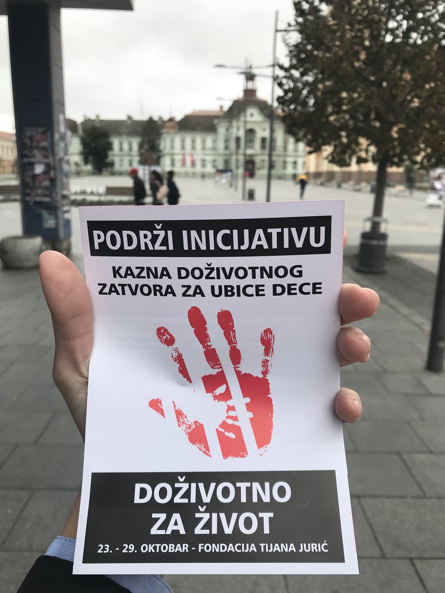 cnzdsrbija's tweet photo. Podrzite nasu inicijativu na standu u svom gradu - ovo je za bezbednost sve nase dece! #dozivotnizatvor Bez uslovnog otpusta! #dozivotno https://t.co/xcMsg8s58D