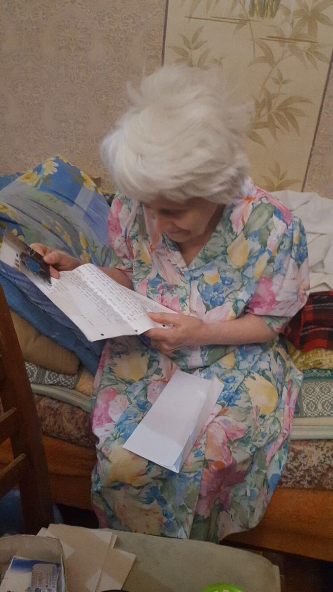 WJRelief's tweet photo. Today @BRSaffer got to hand deliver letters to Lyubov in #Ukraine written by supporters after they watched her story:https://t.co/ANiMLPAYwF https://t.co/JUID9BtRt6
