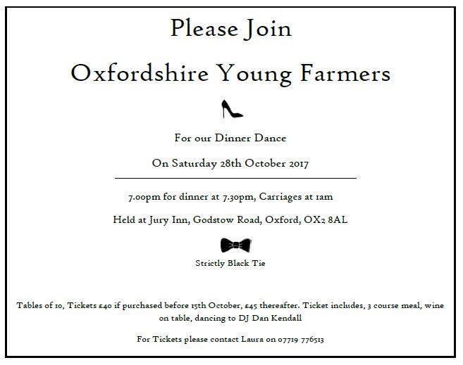 A couple of tickets left for the <a href="/ofyfc/">OxfordYoungFarmers</a> Dinner Dance on Saturday! £40 🥂