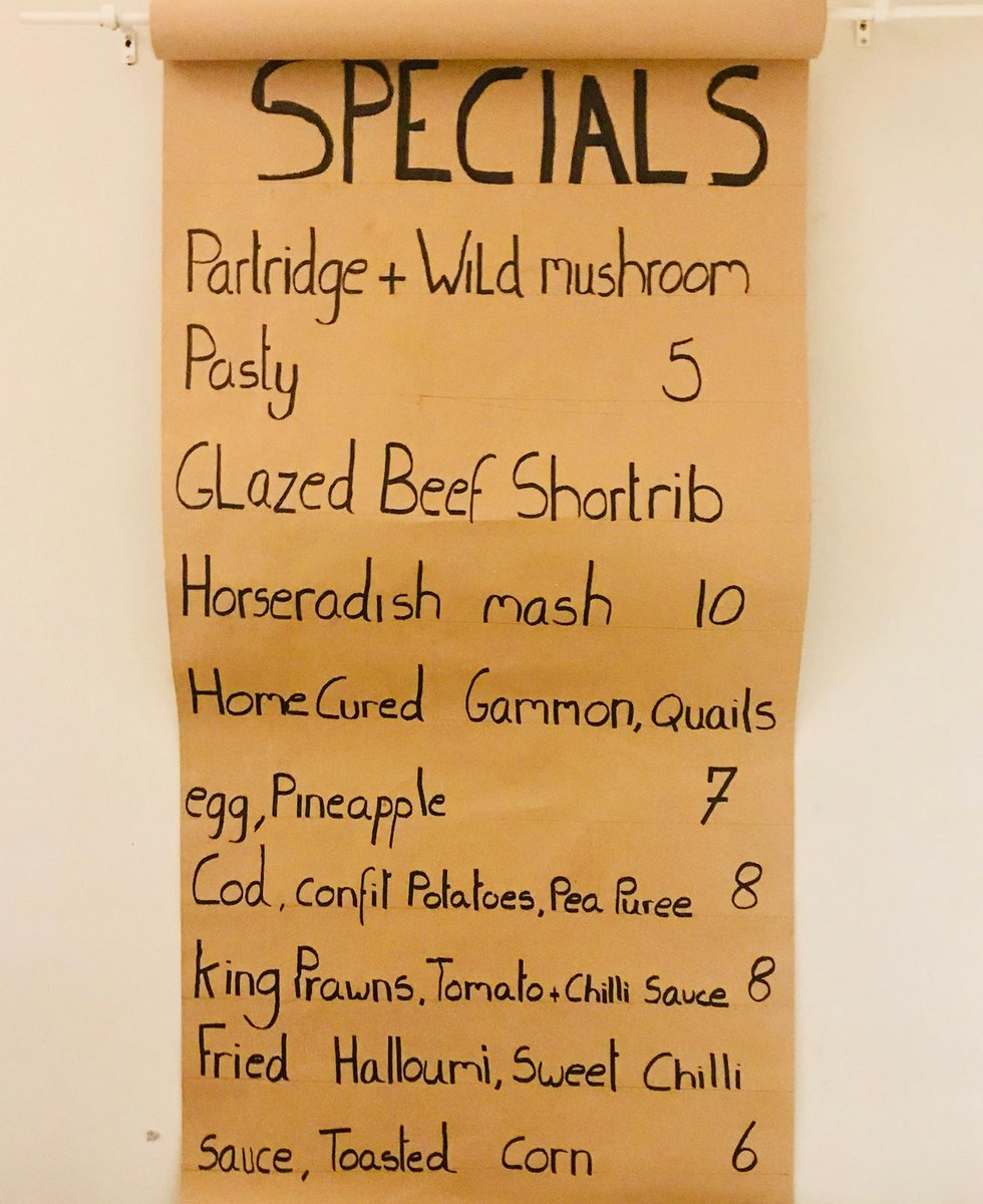 craigchurch555's tweet photo. This week's specials @Breadandpullet #breadandpullet #eatlocal #comeseeus #britishtapas #supportlocal #dynamicduo ππ https://t.co/vVLWt8mo3E