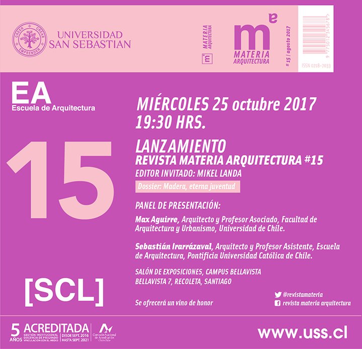 Todos invitados mañana al lanzamiento de <a href="/revistamateria/">Materia Arquitectura</a> #arquitectura #15 c/ un increíble panel de presentación + una gran venta especial !