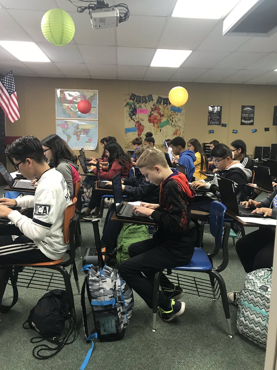 JMSBrave's tweet photo. Students use Teams and Word to publish expository essays in Mrs. Welch's class @MicrosoftEDU @hgcargill #JMSJourney @JacksonvilleISD https://t.co/tzBwYwatMr