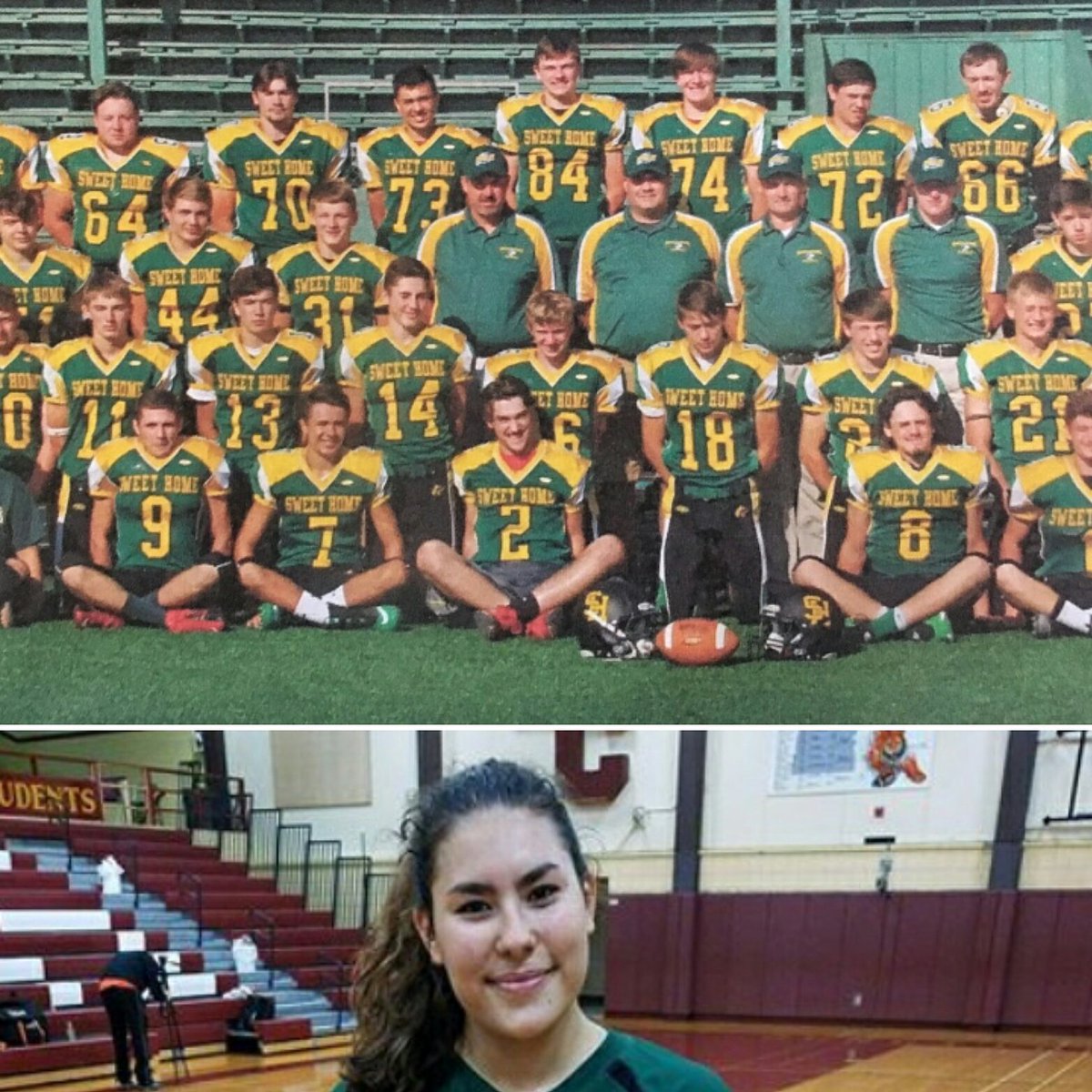 SHHSHuskyPride's tweet photo. Athletes of the Week:
Husky Football Defense - ranked 1st in the state & only allowed 81 points all season
Kayley Lopez - has a great attitude & is a blocking beast
#SHHSHuskyPride #athletesoftheweek #blockingbeast https://t.co/1BOJXQl340