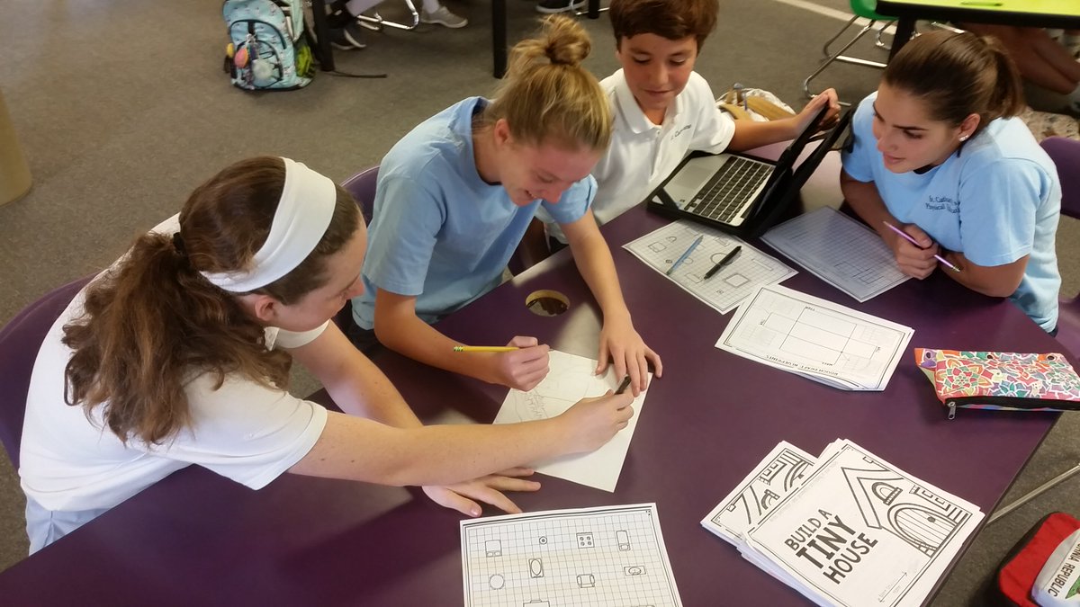 Here are some more students, Building A Tiny House (STEM), learning about Area, Perimeter and Geometry.