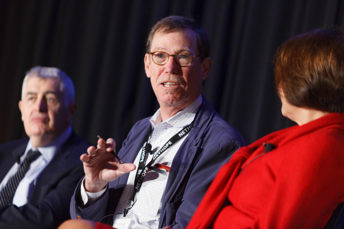 NetHope_org's tweet photo. Patrick Fine, CEO of @fhi360: "In order to be an effective actor, we have to become a tech company that addresses human needs." #NHSummit17 https://t.co/ZdKN9K9HYy