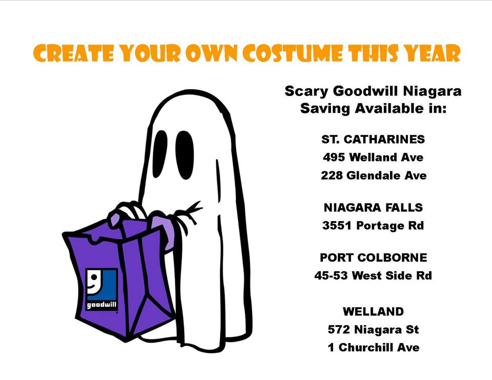 Merrittville's tweet photo. Our #TryEmOutTuesday #halloweencostume update says shop @goodwillniagara & Donate too! https://t.co/UNvXJbIXi0