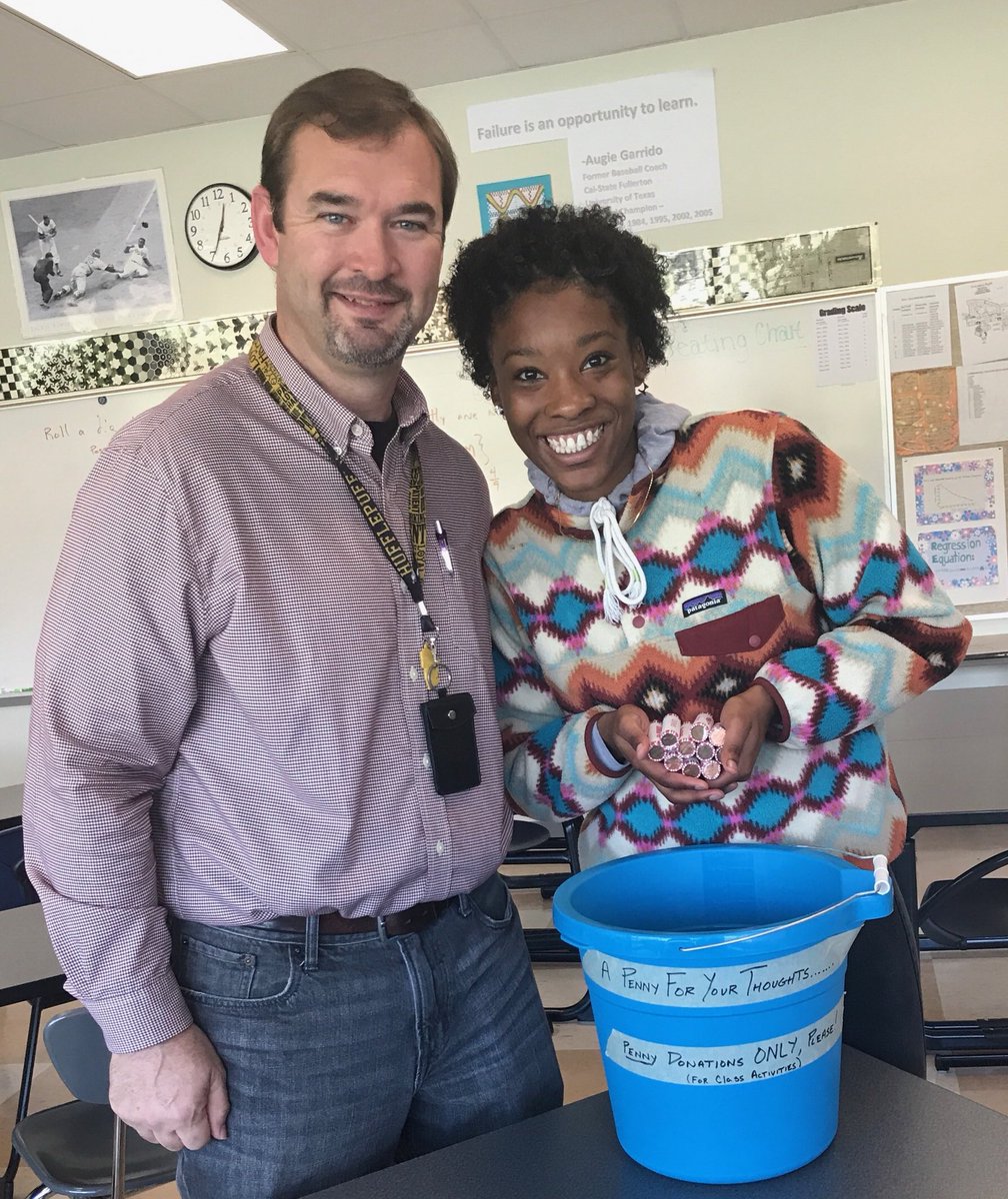<a href="/ORHSCreditUnion/">ORHS Credit Union</a> intern Desireé Bates delivers pennies to <a href="/12Froning/">tomfroning</a> for use in AP Statistics. Thanks for the donation <a href="/y12fcu/">Y-12 Credit Union</a> !