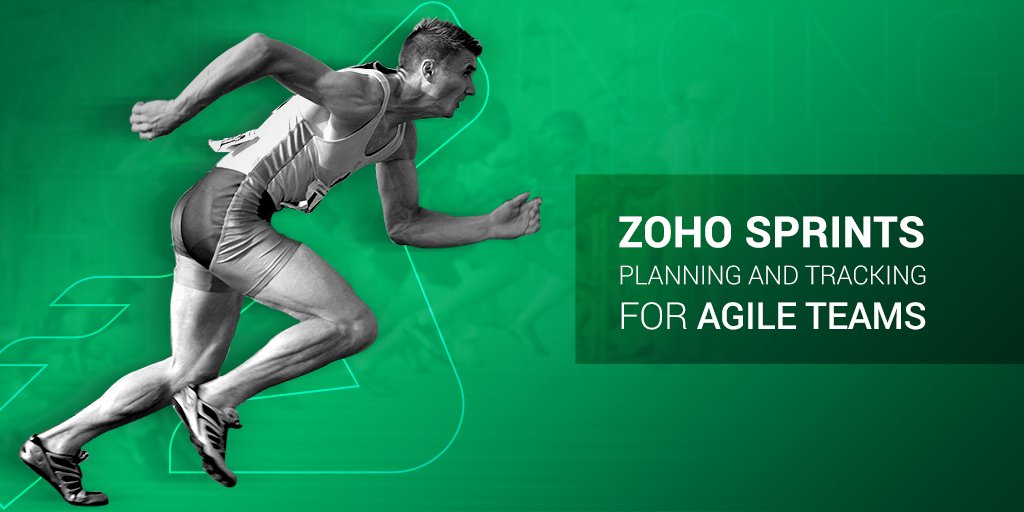 Zoho's tweet photo. Announcing Zoho Sprints: Agile software to help your team be ready for change and ship its best product. Read more: https://t.co/ZMcUOZgRTW https://t.co/NxeeYp0bCQ