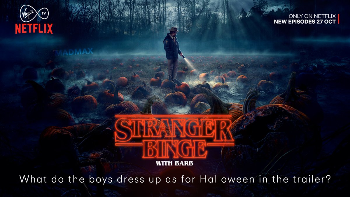 virginmedia's tweet photo. WIN TIX to exclusive #StrangerThings2 screening! As proud partner of @NetflixUK, we’ve got 3 pairs. RT&amp;Reply to enter! #VirginTV https://t.co/j3BNluMu1g