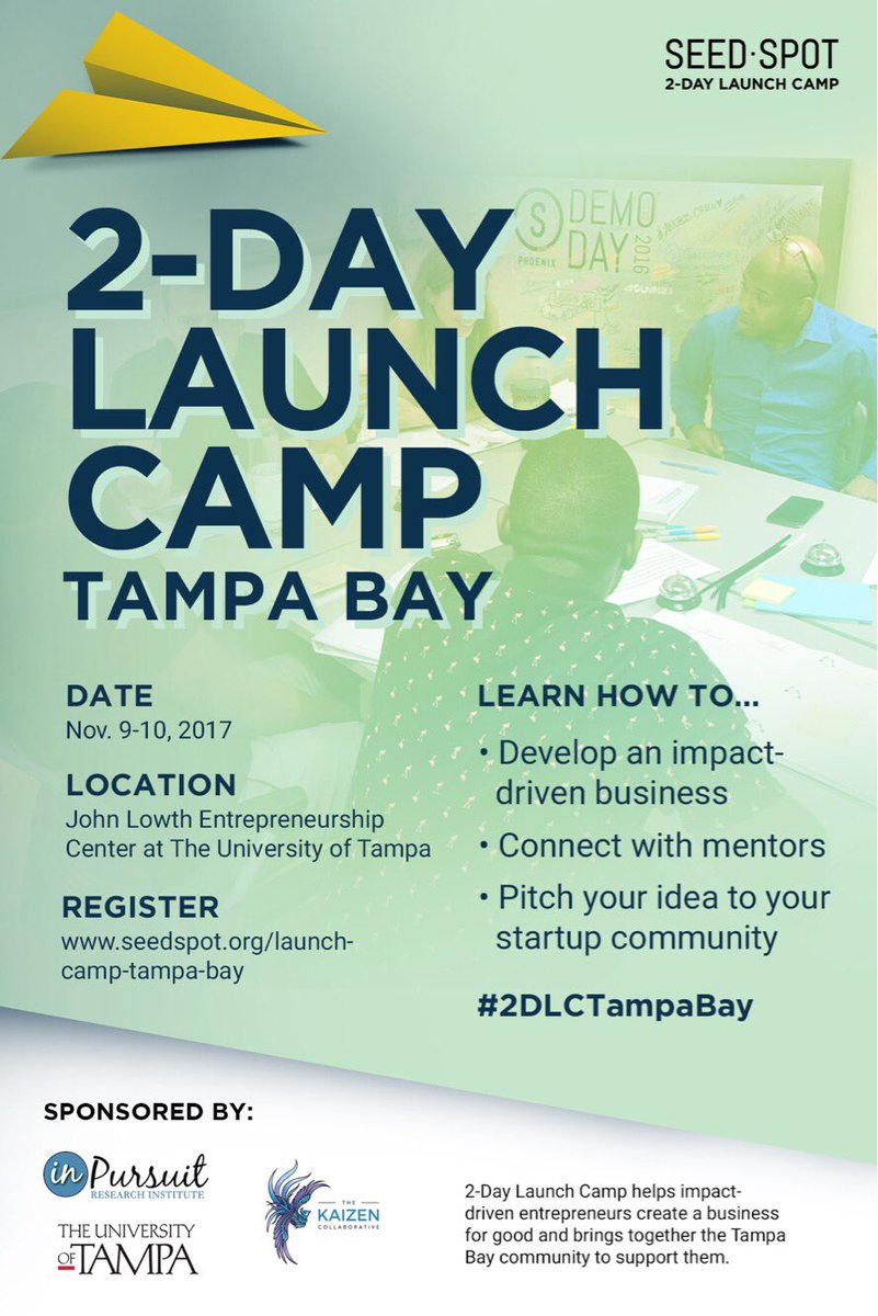 EnactusUSF's tweet photo. Turn your business idea into a reality. Register for the 2-Day Launch camp! 

Register: https://t.co/U86ImED02u https://t.co/6o8gzToKOs