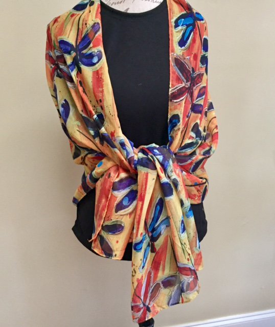 jaxfrey's tweet photo. Jax's Dragonfly Scarf for Fall!  https://t.co/UiB9udJESS https://t.co/c0fPKWiuUu