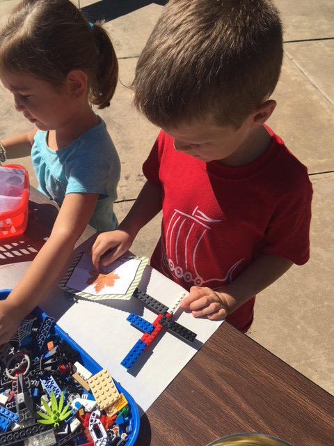 Hoos_In_Tex's tweet photo. My Kinder friends and I took advantage of Fall weather to work on building Fall symbols from Legos. @WEinKaty #Stormsscience #TeachOutside https://t.co/fnJAi3OitB