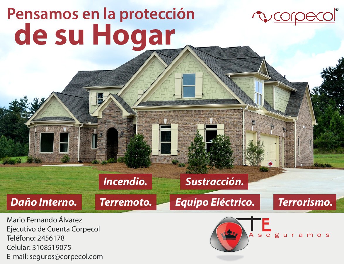 Corpecol's tweet photo. En #Corpecol pensamos en la protección de tu hogar por eso el #seguro de #Hogar es especialmente para ti. ¡Comunícate con nuestro asesor! https://t.co/nkZikaE7jm