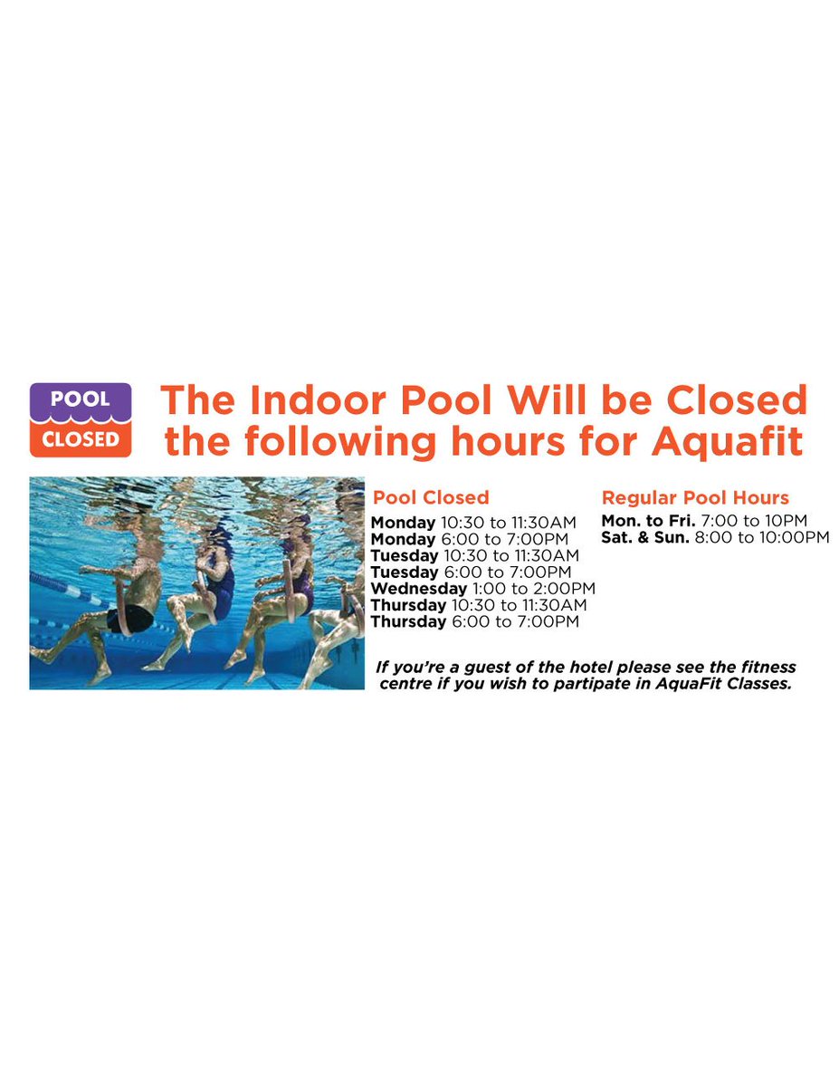 PembrokeFitness's tweet image. #AquaFit classes and regular #poolhours