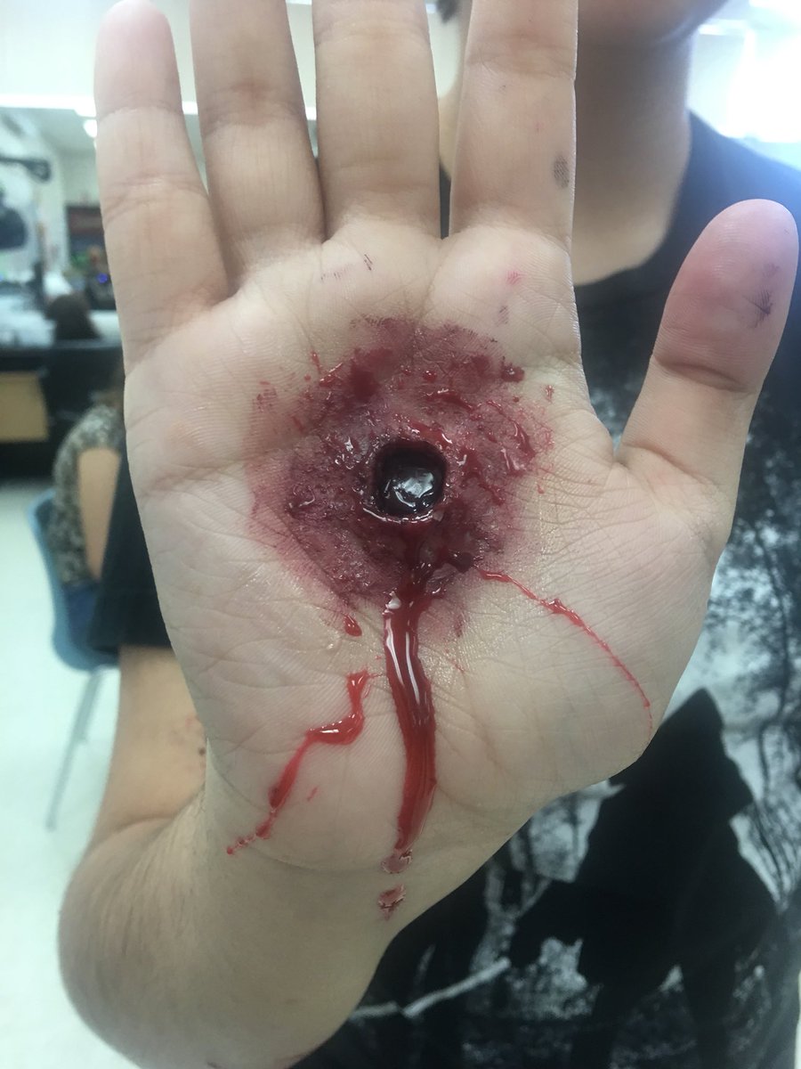 More special effects in cosmetology, gross but fun! #tfssfam #tfsscosmo