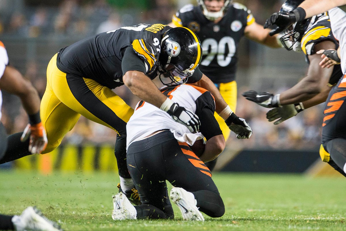 steelers's tweet photo. .@CamHeyward's 29.0 career sacks (4.0 this season) are the 4th-most by a #Steelers D-lineman since sacks became an official stat in 1982. https://t.co/QjuXFUtoL4