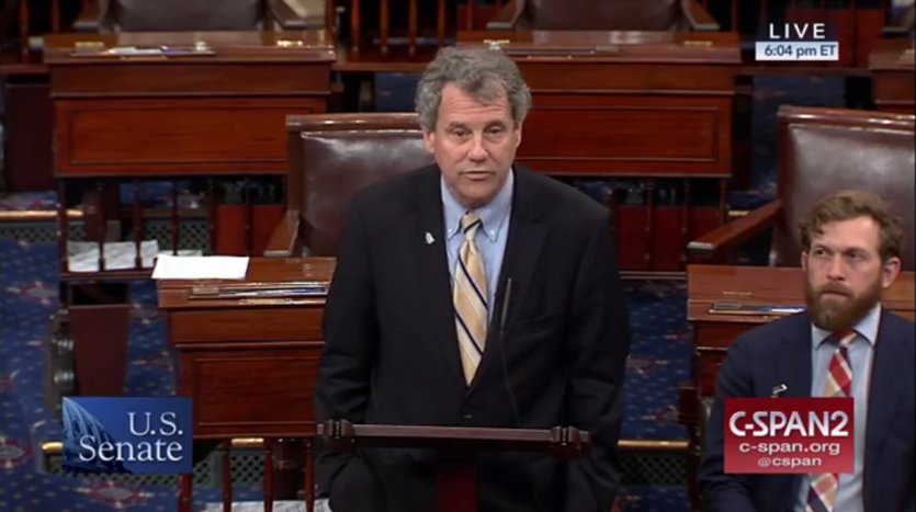 Public_Citizen's tweet photo. .@SenSherrodBrown: #ForcedArbitration takes power away from ordinary people and hands it to bad actor corporations like @Equifax/@WellsFargo https://t.co/2OgAvQQj9V