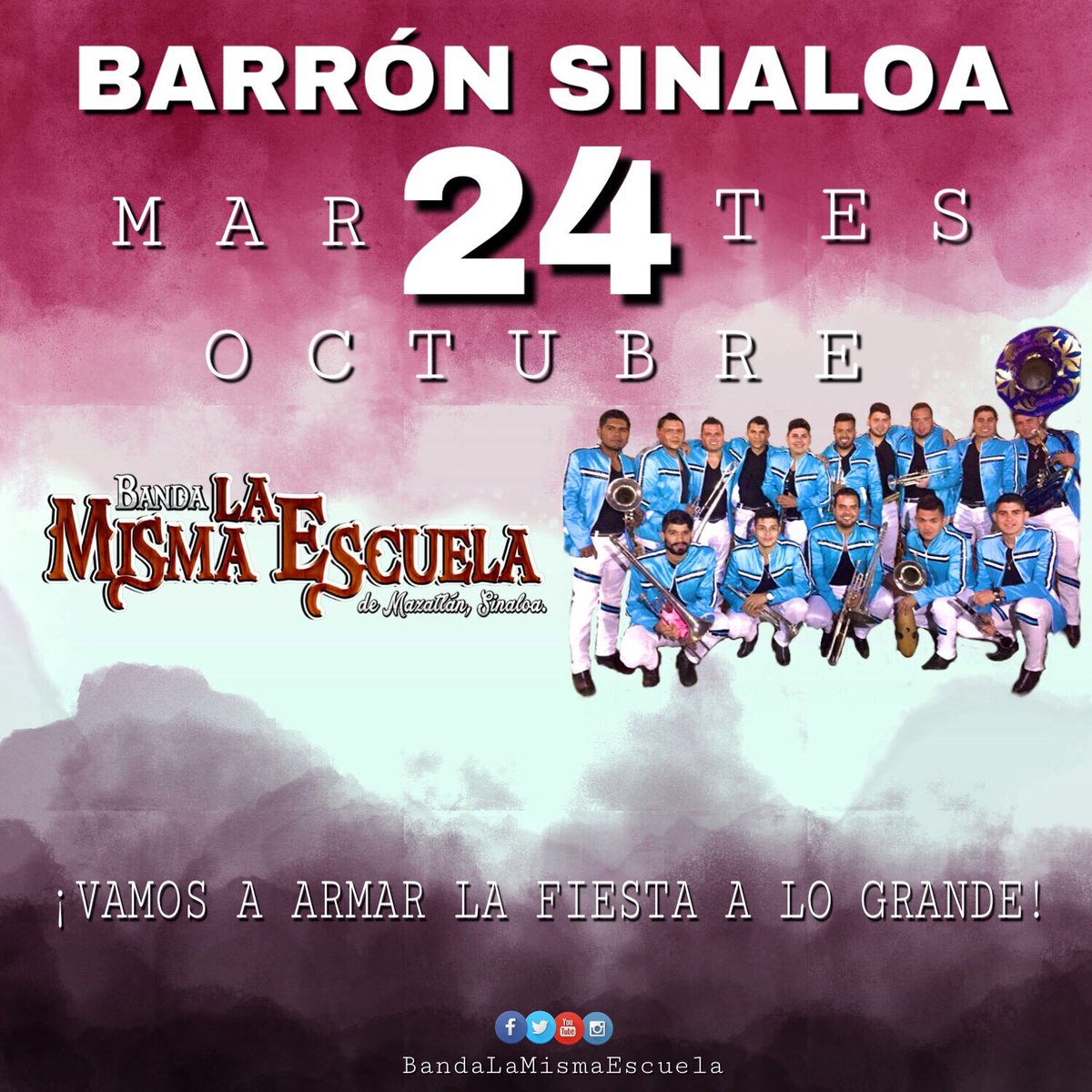 LaMismaEscuela's tweet photo. Gente de Barrón Sinaloa el día de hoy 24 d Octubre tenemos una cita para armar la fiesta a lo grande...
#LAINDICADA #BLME #VAMOSCONTODO https://t.co/VMfMyYUfrr