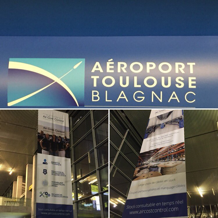 CBenaroya's tweet photo. Lovely surprise tonight back from trip abroad @aeroport_tls: splendid banners from #AirCostControl! Congrats! #NiceShotFlorian https://t.co/KmjMHspyWq
