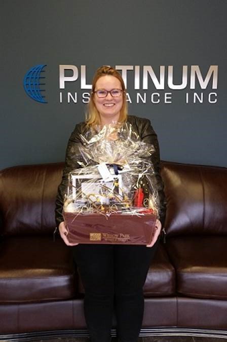 PlatinumInsur's tweet photo. Staff from our Airdrie branch recently attended the @airdriechamber Business After Hours. Our door prize winner was Tammy Johnson! https://t.co/MhVQRbfS8b