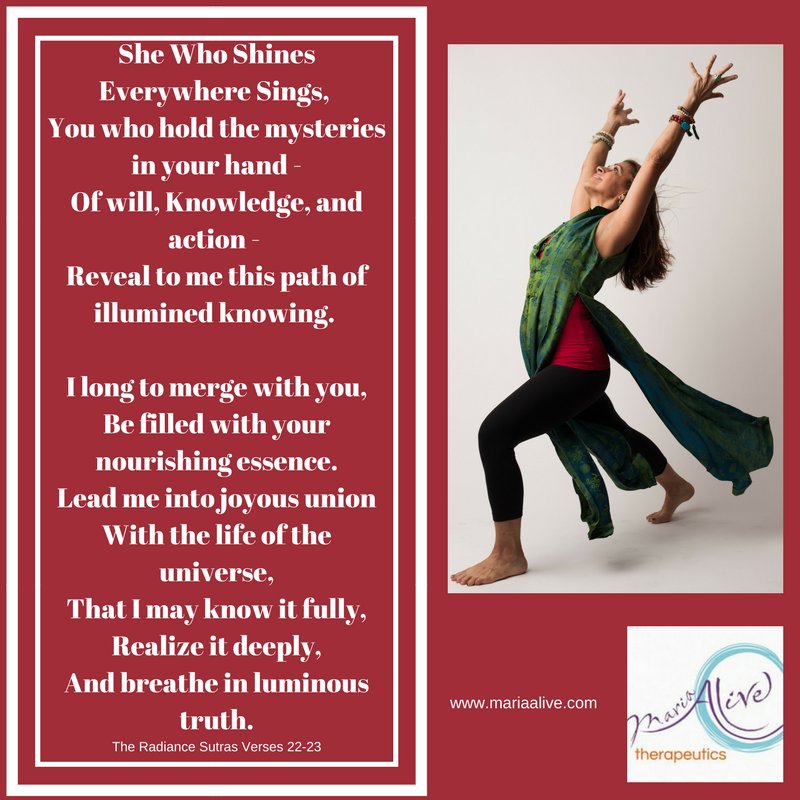 #mariaalive #functionalyogatherapy #theradiancesutras #FYT mariaalive.com