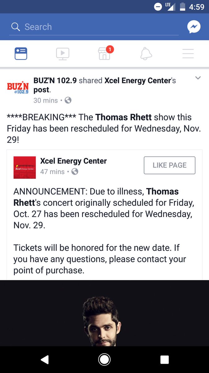 BrittneyDeters's tweet photo. Since the reschedule date is the anniv of my dad passing away I’m going to have to try getting meet&amp;greets to make up for it...@ThomasRhett https://t.co/5aT05Hg8UR