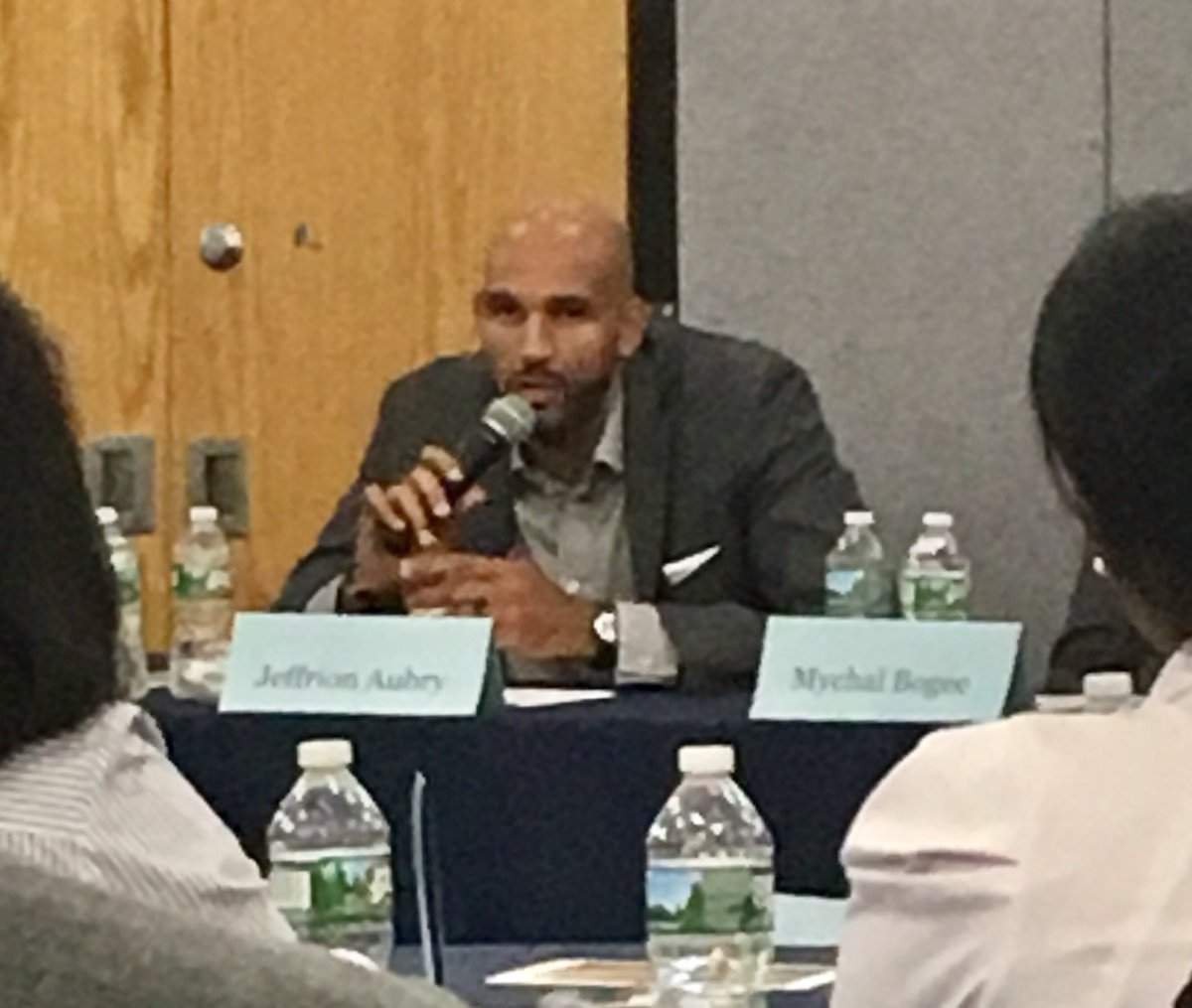CUSPS_Community's tweet image. SPS Sports MS alumni and @NBA professionals Jeff Aubrey and Kenlyn Tyree on @hczorg #professionalsofcolor in sports panel