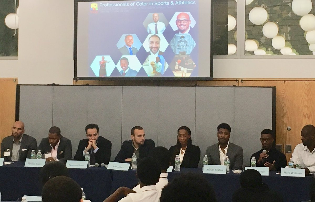 CUSPS_Community's tweet image. SPS Sports MS alumni and @NBA professionals Jeff Aubrey and Kenlyn Tyree on @hczorg #professionalsofcolor in sports panel