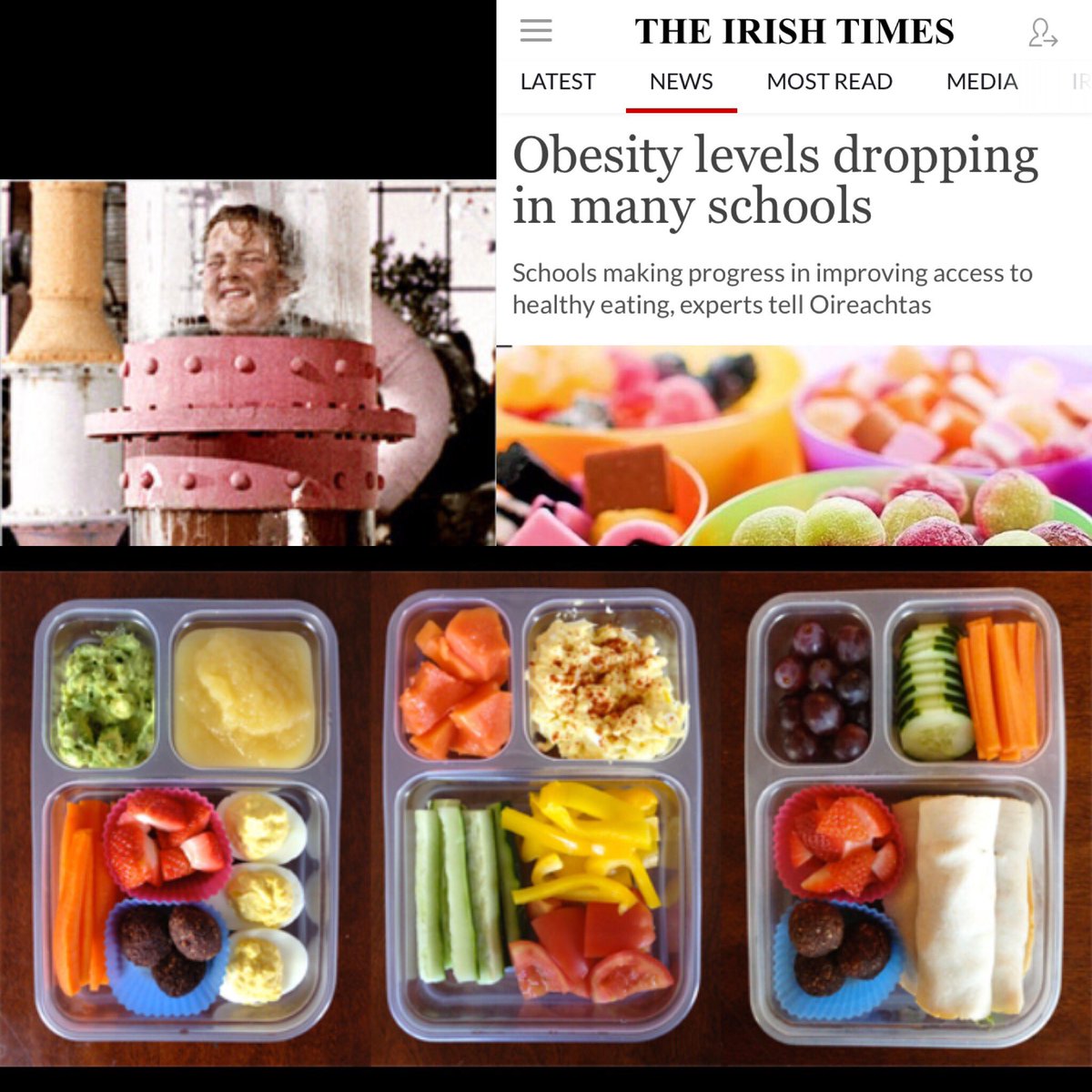 Cradle2theClass's tweet image. Fruit and veg each day, keeps the Augustus Gloops away! Irish kids putting their lunchbox lids on #childhoodobesity #healthyfood #education
