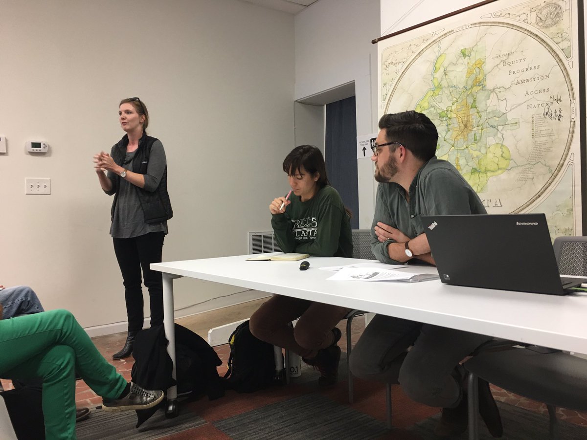 GaConservancy's tweet photo. Having a Conversation on Canopies with @TreesAtlanta at @ATLCityStudio #weloveatl #thisismyga https://t.co/zoXbuX3lDt