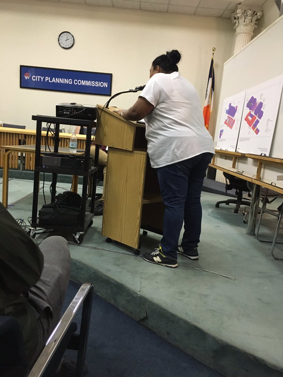 UPROSE's tweet photo. Marcela testifies the need to analyze residential displacement that will directly affect the cultural diversity  in SP #SunsetParkIsNot4Sale https://t.co/ZfJs6rz6PE