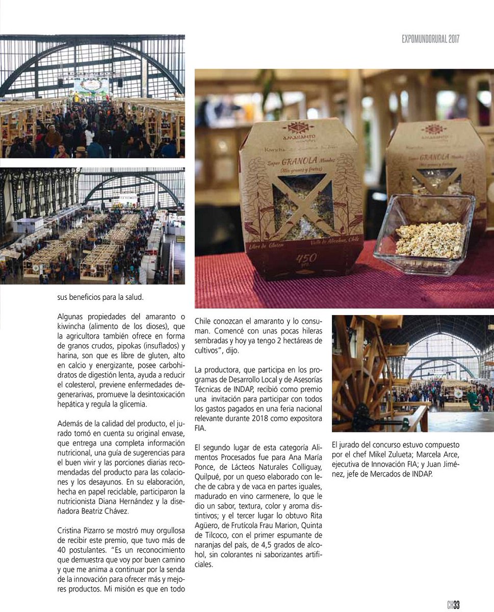 Viva_el_Campo's tweet photo. "Súper Granola de Amarento"
Premio al Producto Más Innovador en ExpoMundoRural
Felicidades a Cristina Pizarro!
Prefiera productos del campo! https://t.co/Y3g4CM5ej1