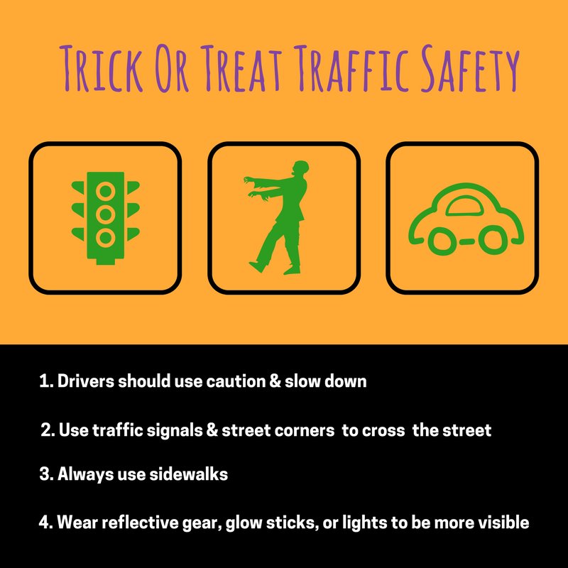 TexasDFPS's tweet image. #Halloween is a dangerous day for child pedestrians, make sure to have a fun and safe time when you're out #TrickOrTreating by talking to your kids and following these simple tips! #halloweensafety