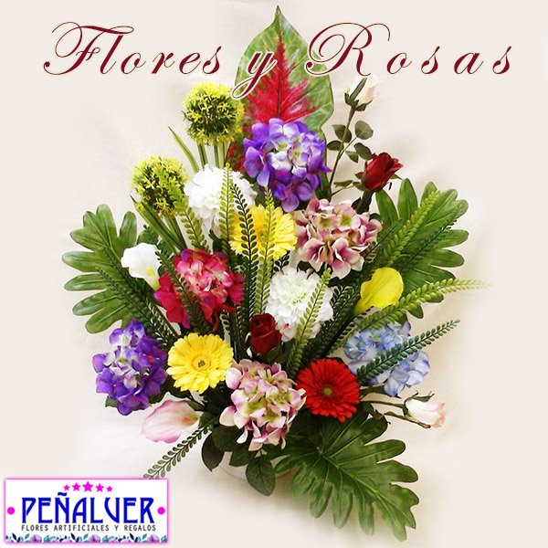 FloresyRosasAD's tweet photo. Para #TodosLosSantos tenemos ramos #artesanales de #florartificial como este colorido con #hortensias y #gerberas https://t.co/NKRMnTESex https://t.co/8h2EcOflGo