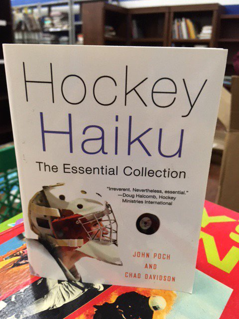 RPPSBookFair's tweet photo. This recent #BookFairFind unites sports & poetry. Challenging, though: "Jean-Gabriel Pageau" takes up a lot of syllables! #Sens https://t.co/wApI0o7VtC