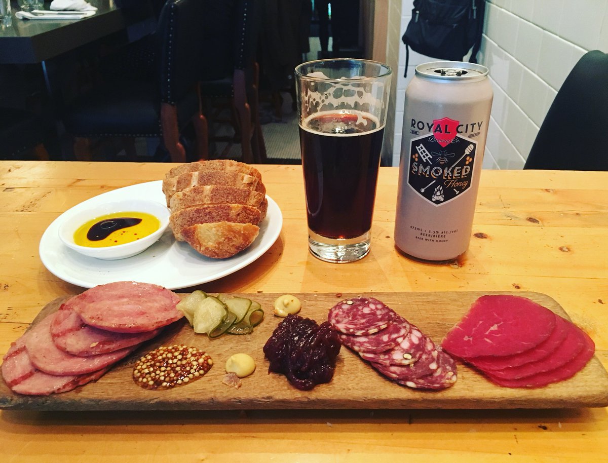 CameronsGoode's tweet photo. Charcuterie plate from @richmondstation paired with a Smoked Honey Ale from @royalcitybrew  yes please! Come on down and have one yourself! https://t.co/Mj6jeCJeV5