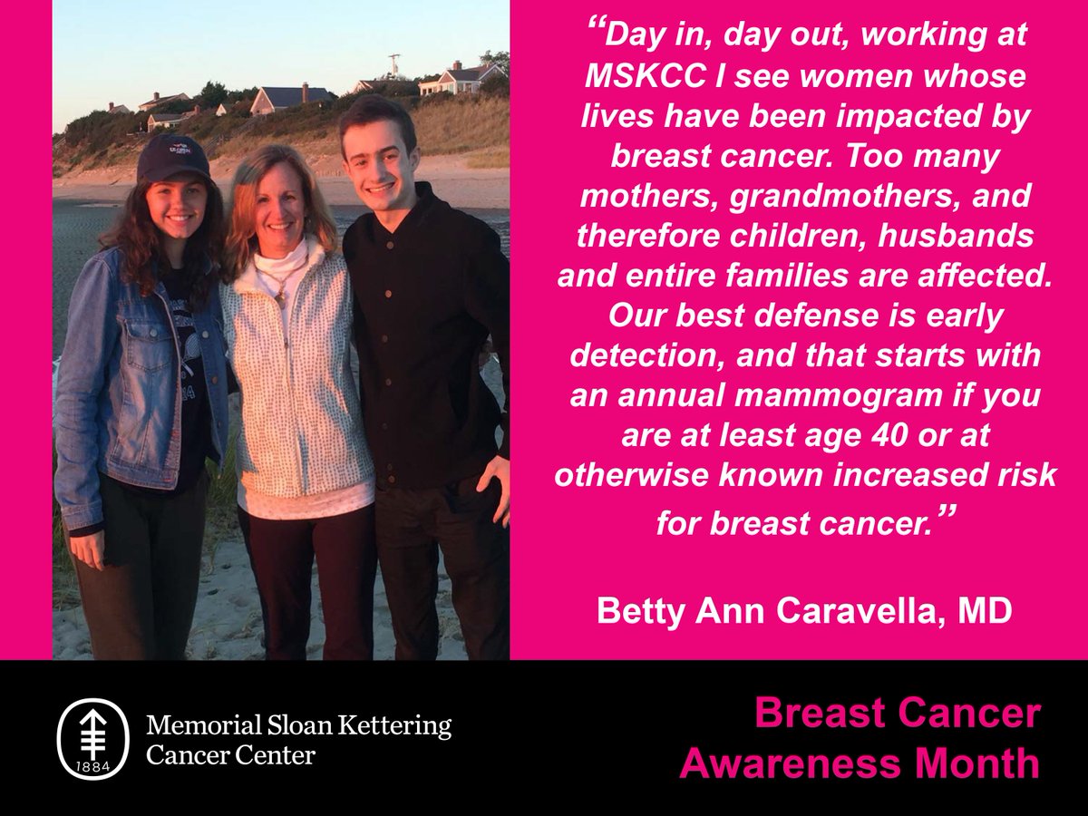 MSKBreastImage's tweet photo. Our expert @sloan_kettering #MSKCommack Dr.Caravella sees the impacts of #BreastCancer #Earlydetection = our best defense! #MSKSupportsPink https://t.co/YM9MU1MbQA