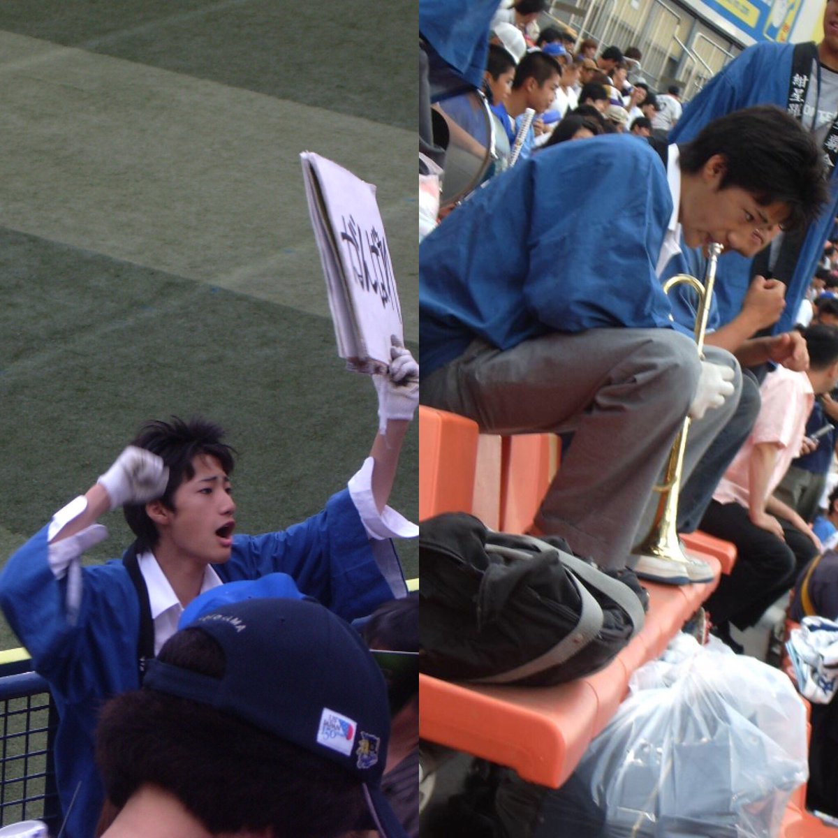 Kei Hotoda Pa Twitter 10年前 ベイスターズの試合 初めて外野席に座った時の写真です 応援団 がかっこよすぎて感動しました この方 特にかっこいいと思いました 今日は彼もバンザイバンザイって喜んでますかな 元気でいると願っています 横浜 ベイスターズ