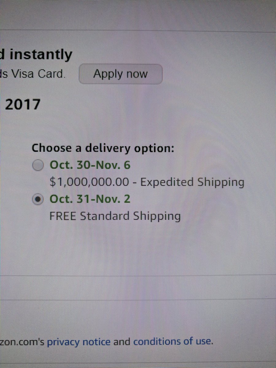 iamkylehansen's tweet photo. Silly @amazon. For that price I could charter a private jet and pick it up today https://t.co/keFGYiKr1e