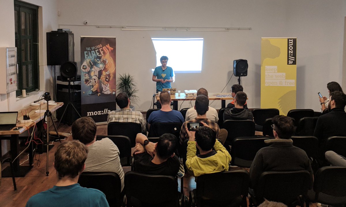 RustHungary's tweet photo. Blazing on with @mozTechSpeakers' @nbaksalyar and learning a trick or two about the @rustlang FFI! 😎 #rusthu #devroadshow https://t.co/96szQ1oLqs