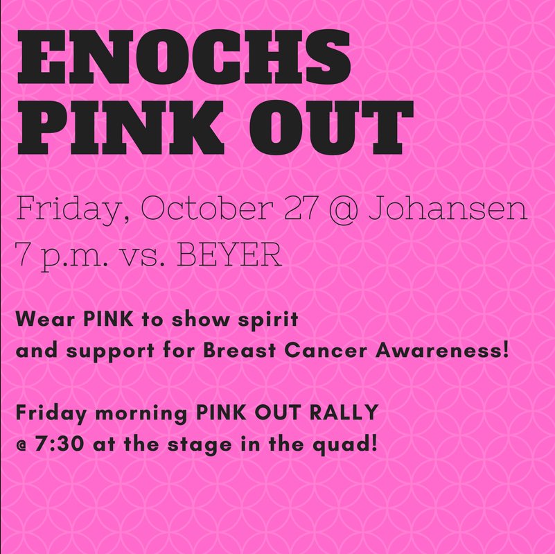 enochsofficial's tweet photo. Pink Out Rally Friday Morning At The Stage!!! https://t.co/BAc0Ynlfef